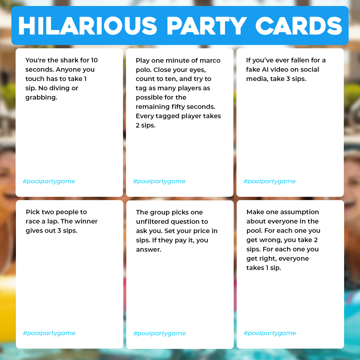 Pool Party™ Drinking Card Game