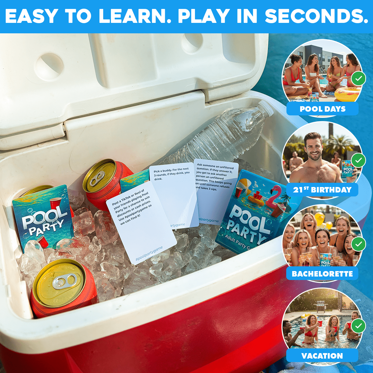 Pool Party™ Drinking Card Game